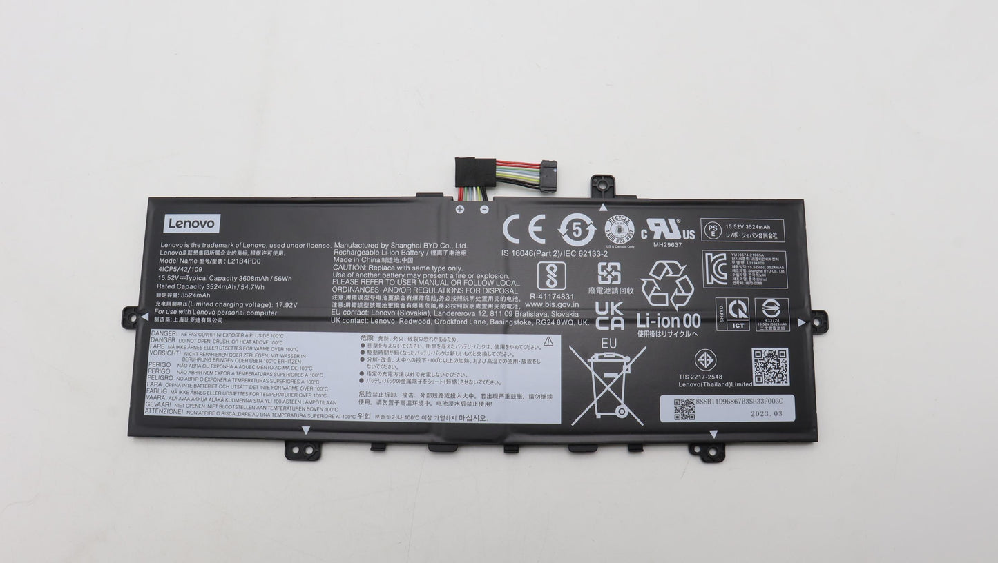 Lenovo Battery Byd L21B4Pd0 15.52V56W - 5B11D96865