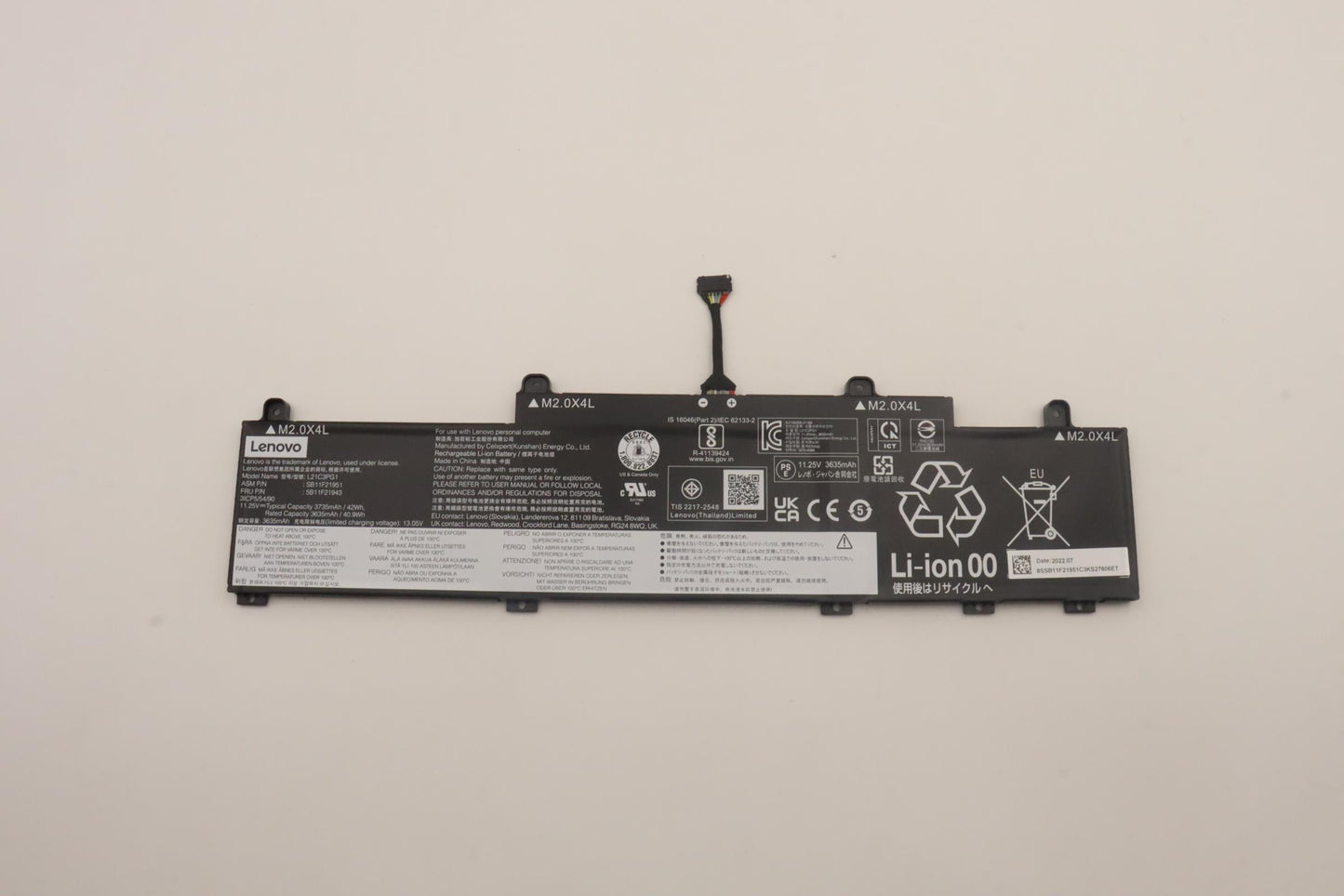 Lenovo Battery 3Cell 42Wh 11.25V L21C - 5B11F21943