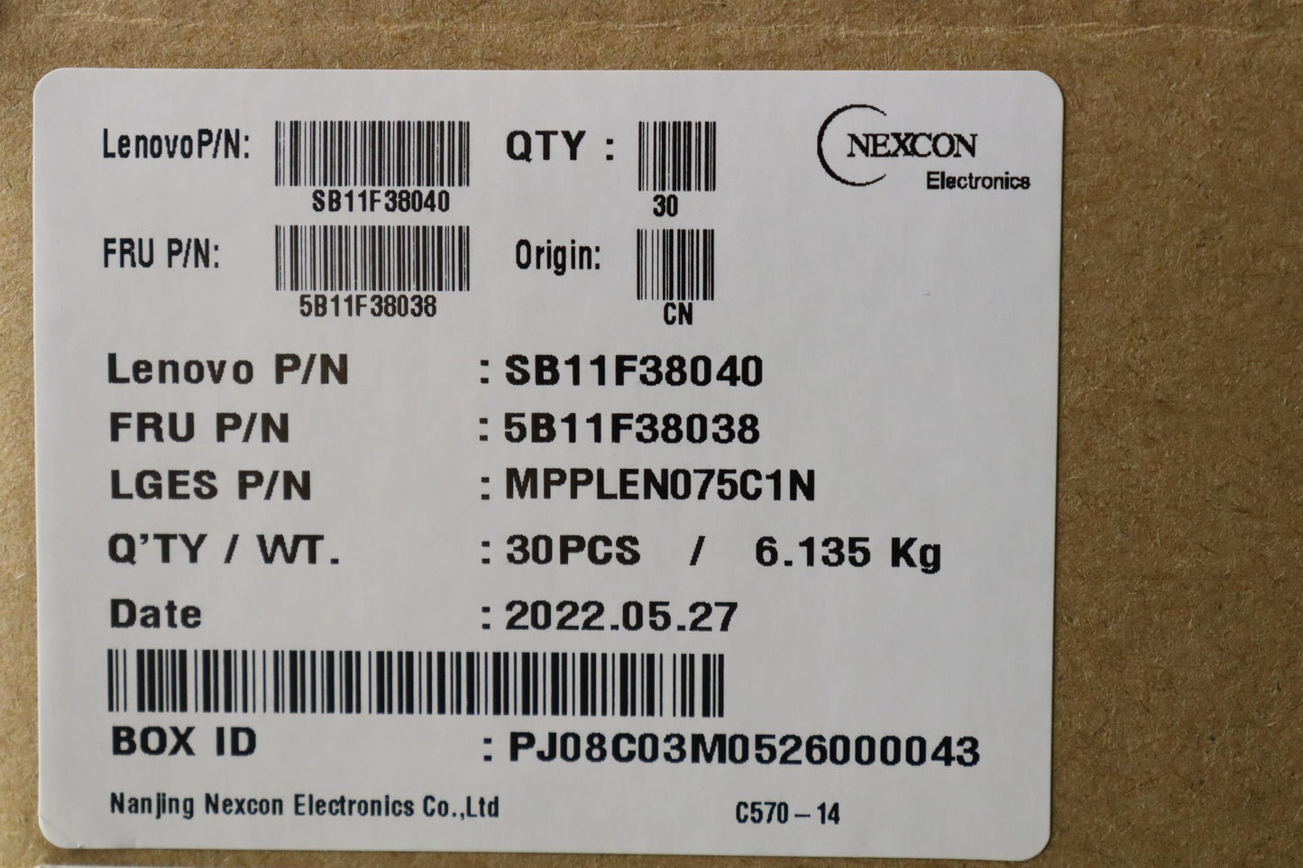 Lenovo Battery 3Cell 525Wh 1152V L21L - 5B11F38038