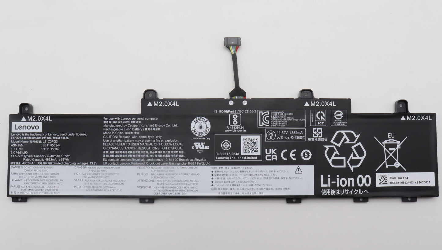 Lenovo Battery Internal,3C,57Wh,Liion - 5B11H56343