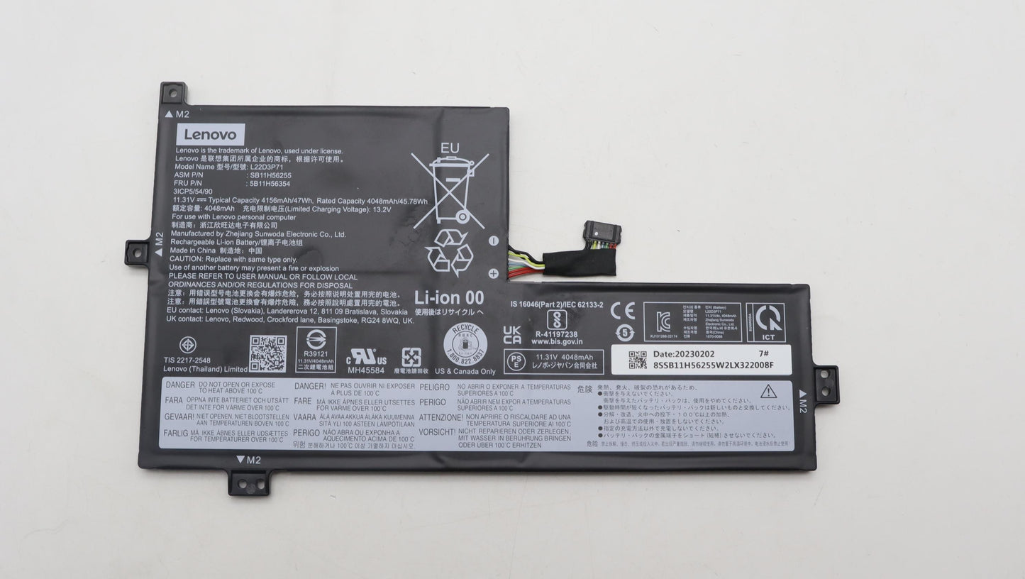 Lenovo Battery Internal,3C,47Wh,Liion - 5B11H56354