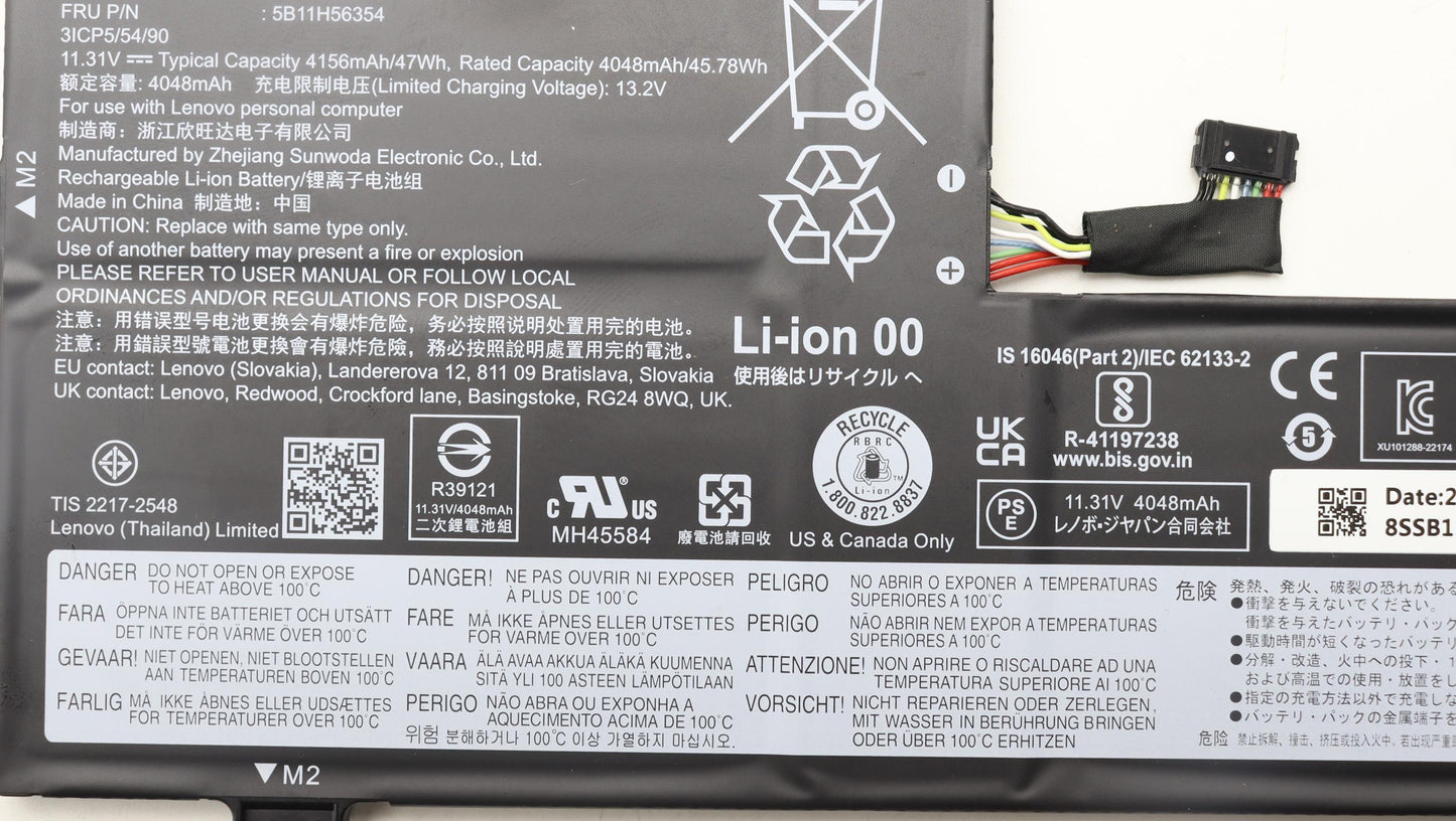 Lenovo Battery Internal,3C,47Wh,Liion - 5B11H56354