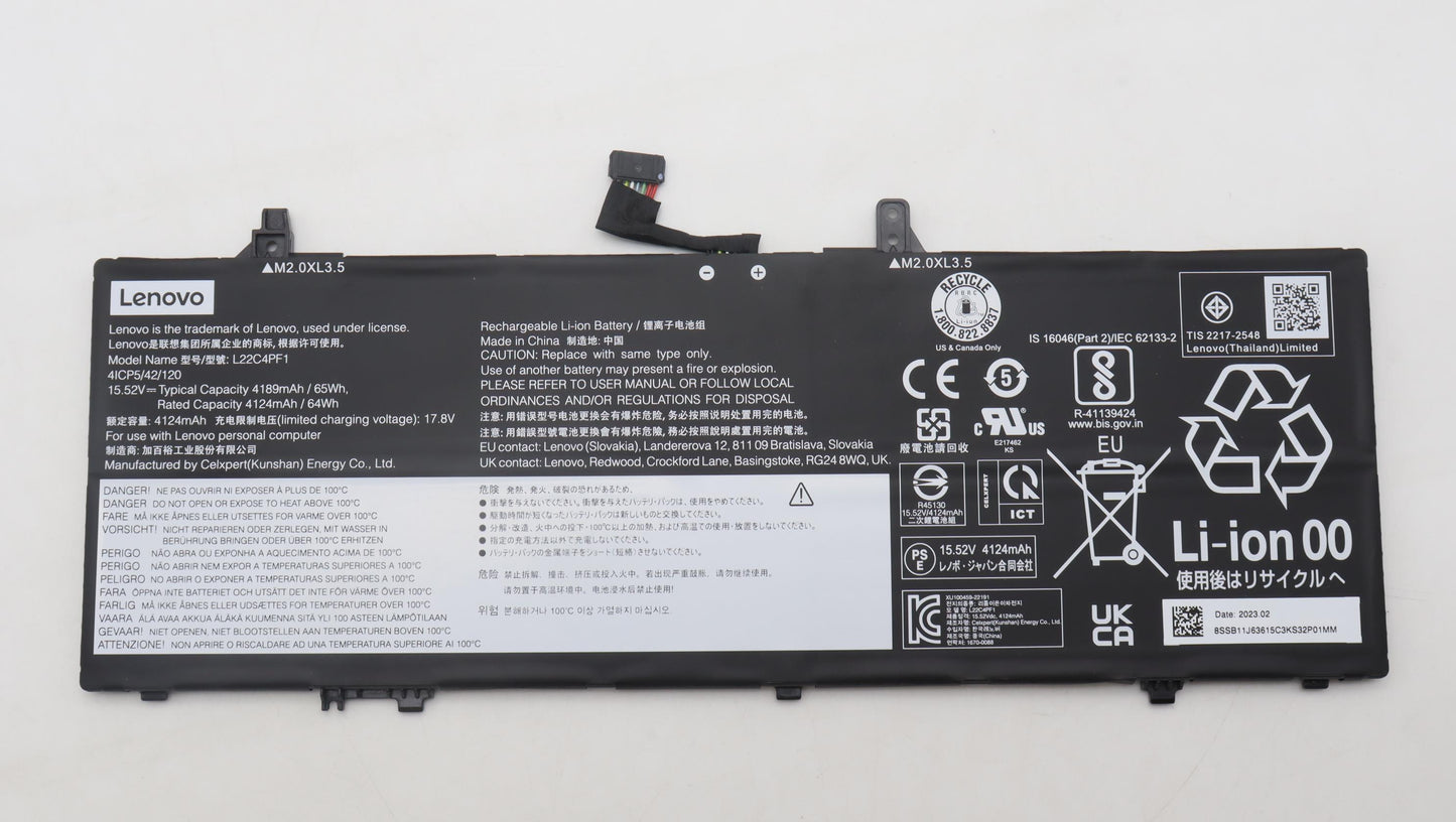 Lenovo Battery 4Cell 65Wh 15.52V L22C - 5B11J63614