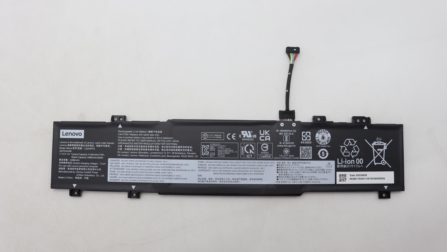 Lenovo Battery 3Cell 47Wh 11.31V L22X - 5B11K09312