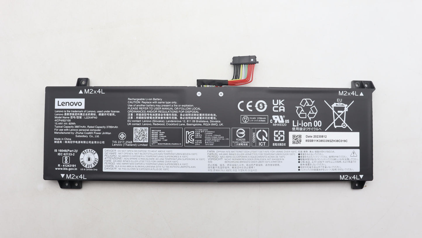 Lenovo Battery 4Cell60Wh15.44Vl22X4Pa - 5B11K38530