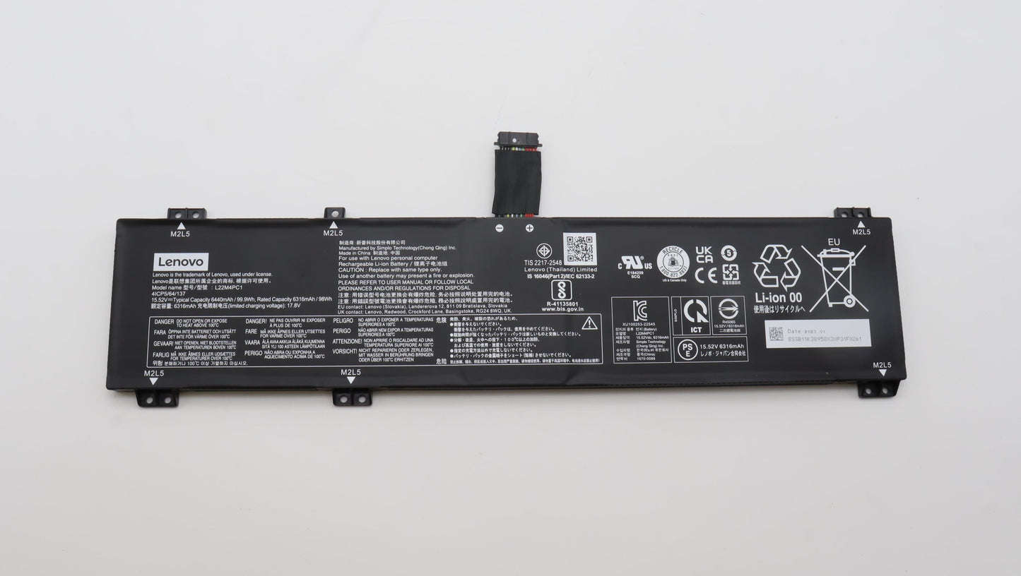 Lenovo Battery 4Cell99.9Wh15.52Vl22M4 - 5B11K38950