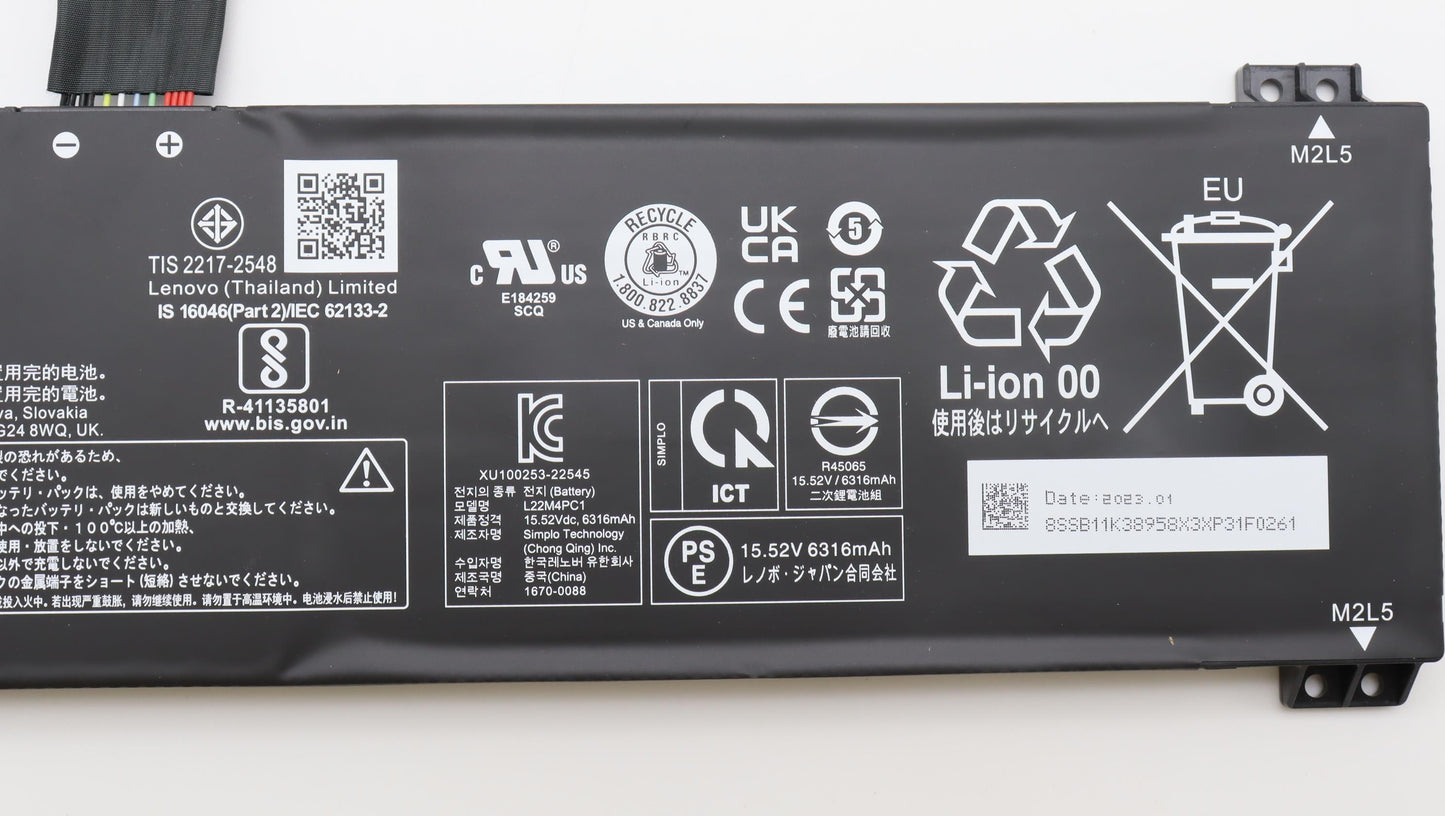 Lenovo Battery 4Cell99.9Wh15.52Vl22M4 - 5B11K38950
