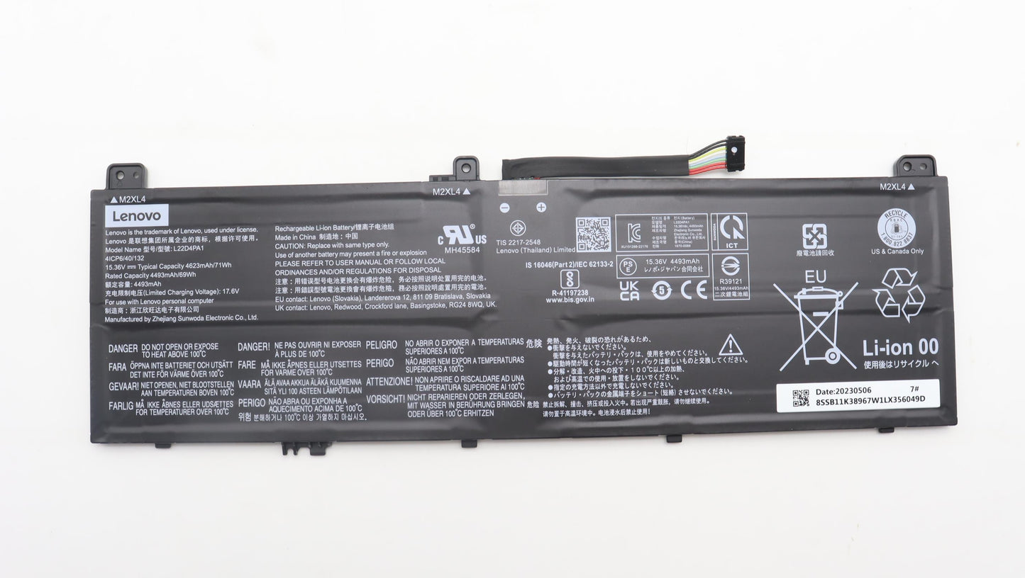Lenovo Battery 4Cell 71Wh 15.36V L22D - 5B11K38963