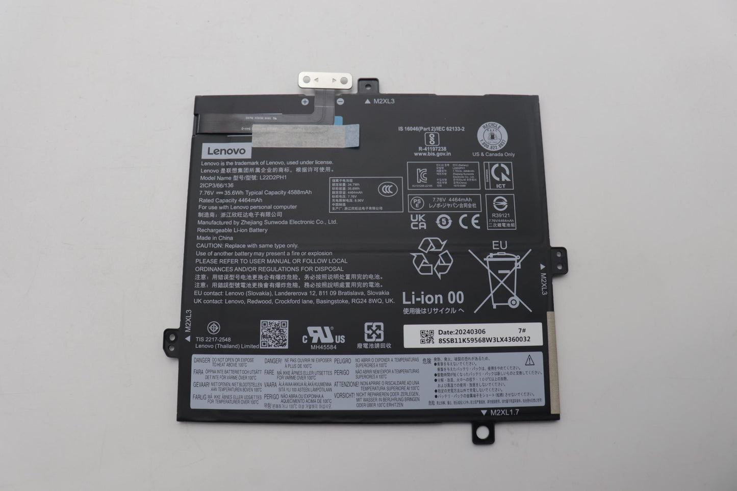 Lenovo Battery 2Cell 35.6Wh 7.76V L22 - 5B11K59567