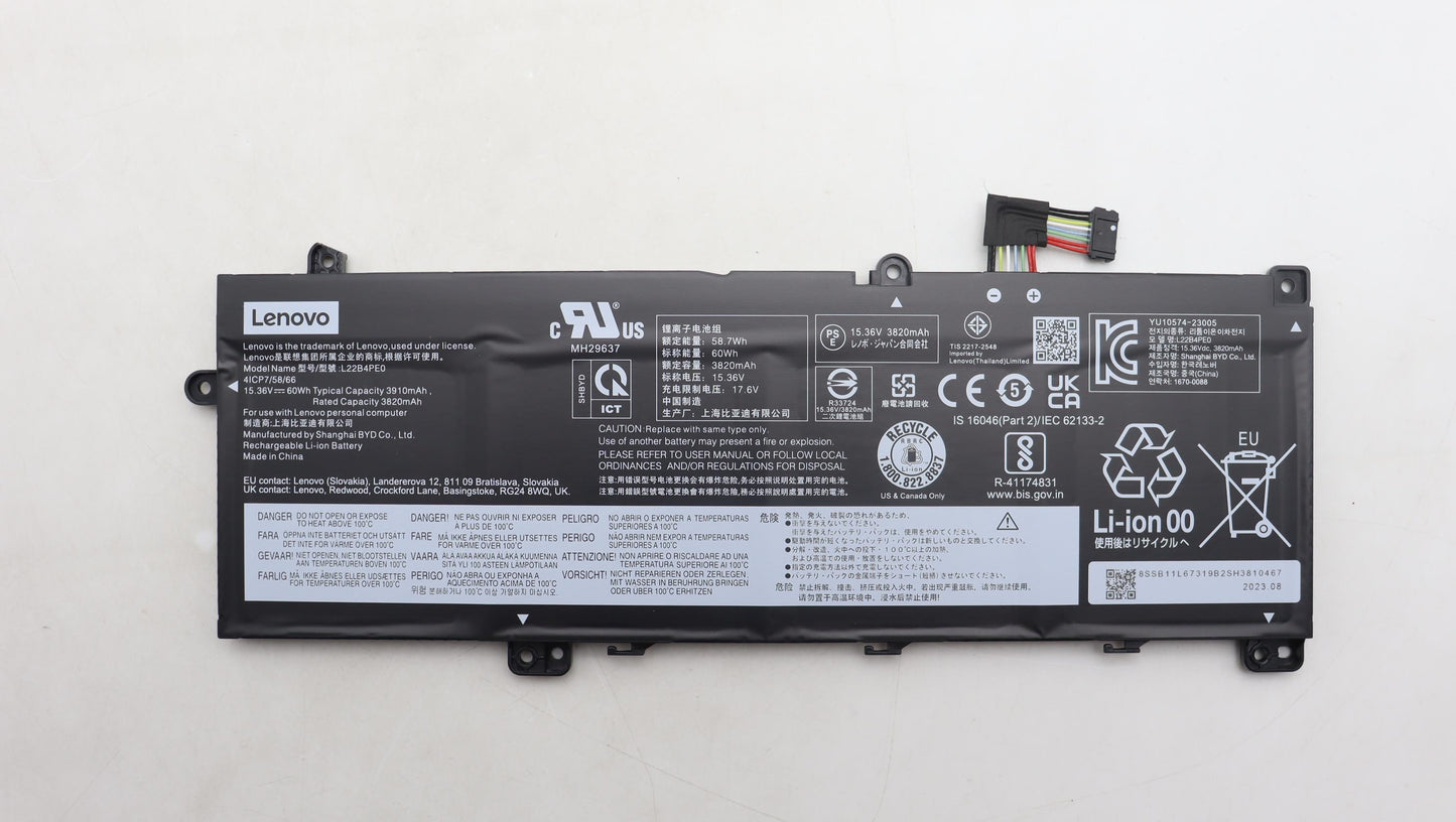 Lenovo Battery 4Cell60Wh15.36Vl22B4Pe - 5B11L67335