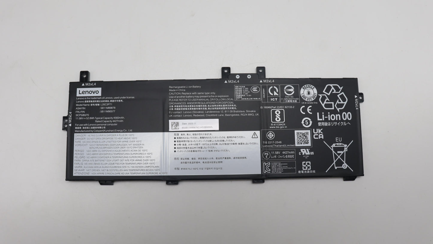 Lenovo Battery Internal, 3C 52. - 5B11M90077