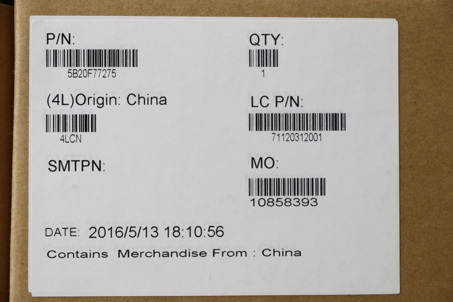 Lenovo Mb - 5B20F77275