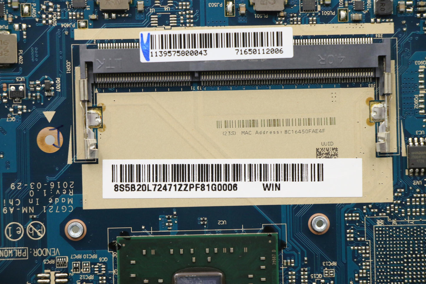 Lenovo 5B20L72471 Pl System Boards