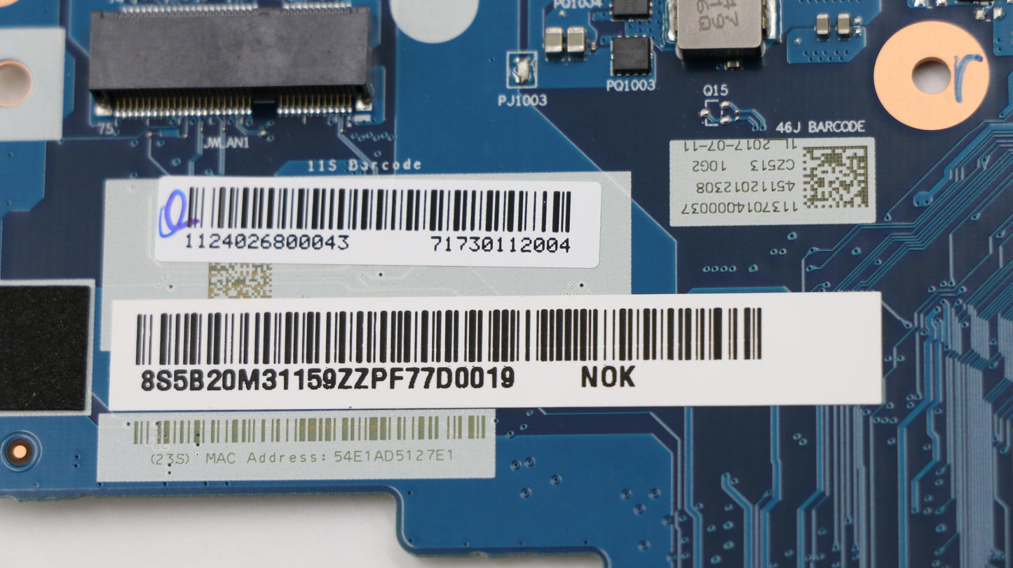 Lenovo Mb I7-7500U Uma D4G Bl-Blk - 5B20M31159