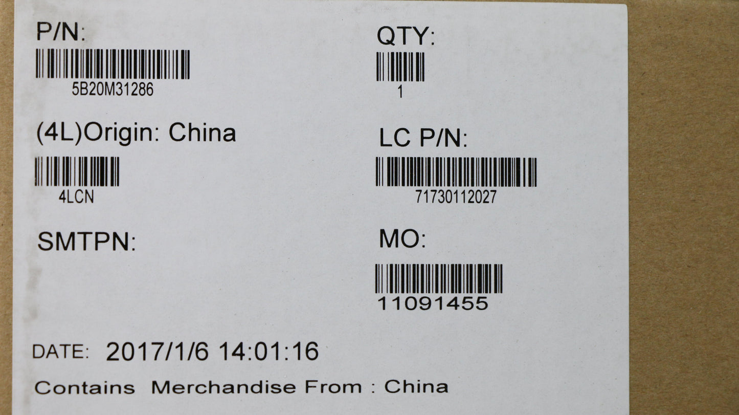 Lenovo Mb I3-7100U Uma D4G Bl-Win - 5B20M31286
