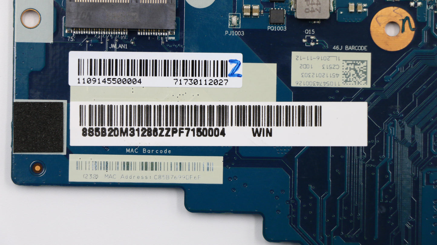 Lenovo Mb I3-7100U Uma D4G Bl-Win - 5B20M31286