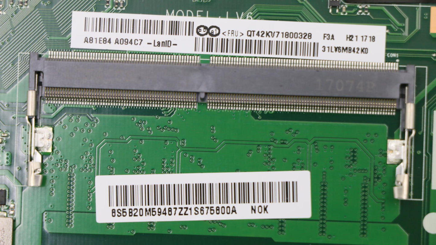 Lenovo Lv6 Mb(I3Cpu2.0G,4G,Hsfo)Vol D - 5B20M59487