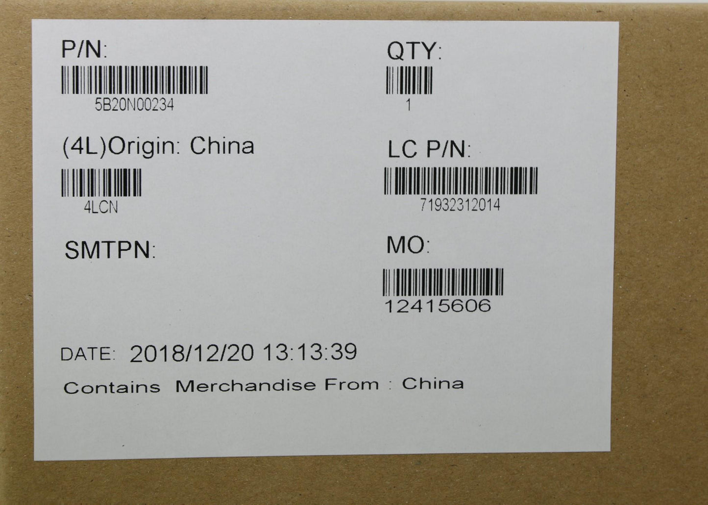 Lenovo Mb Nmb191 I5-7300Hq G1V2G Bl W - 5B20N00234