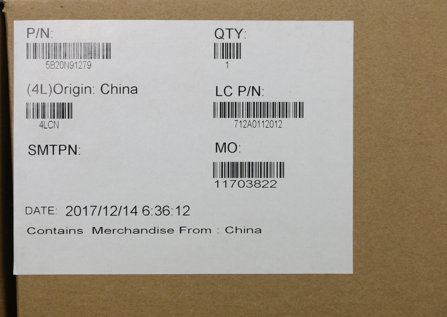 Lenovo Mbl80Yd244I77500Uhr17Mm14G4Gno - 5B20N91279