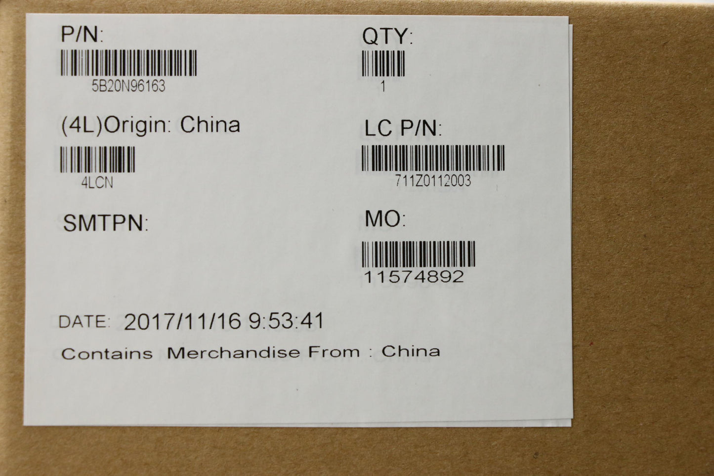 Lenovo Mbl80Yei77500Uh R17M1_2G4Gwin - 5B20N96163