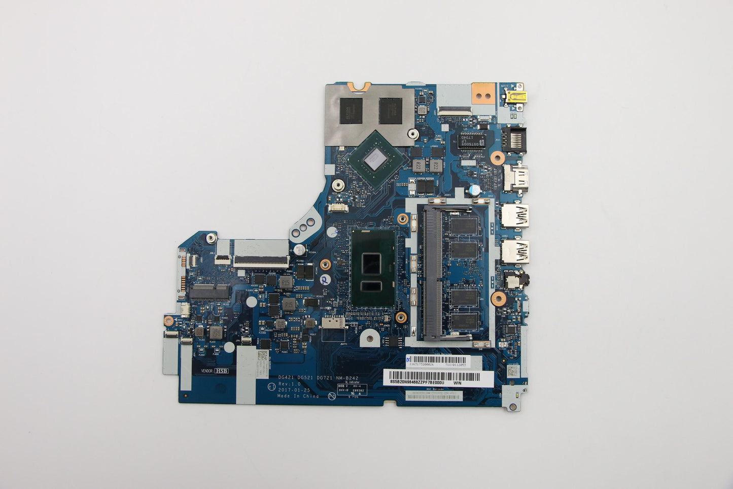 Lenovo (5B20N98468) System Board, i7-7500U, HG Graphics, 2GB RAM + 4GB RAM, Windows