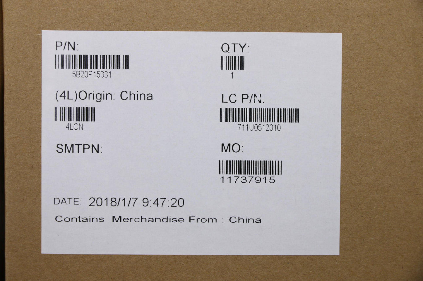 Lenovo Mbl80Xw321A49120Umanfpwin - 5B20P15331