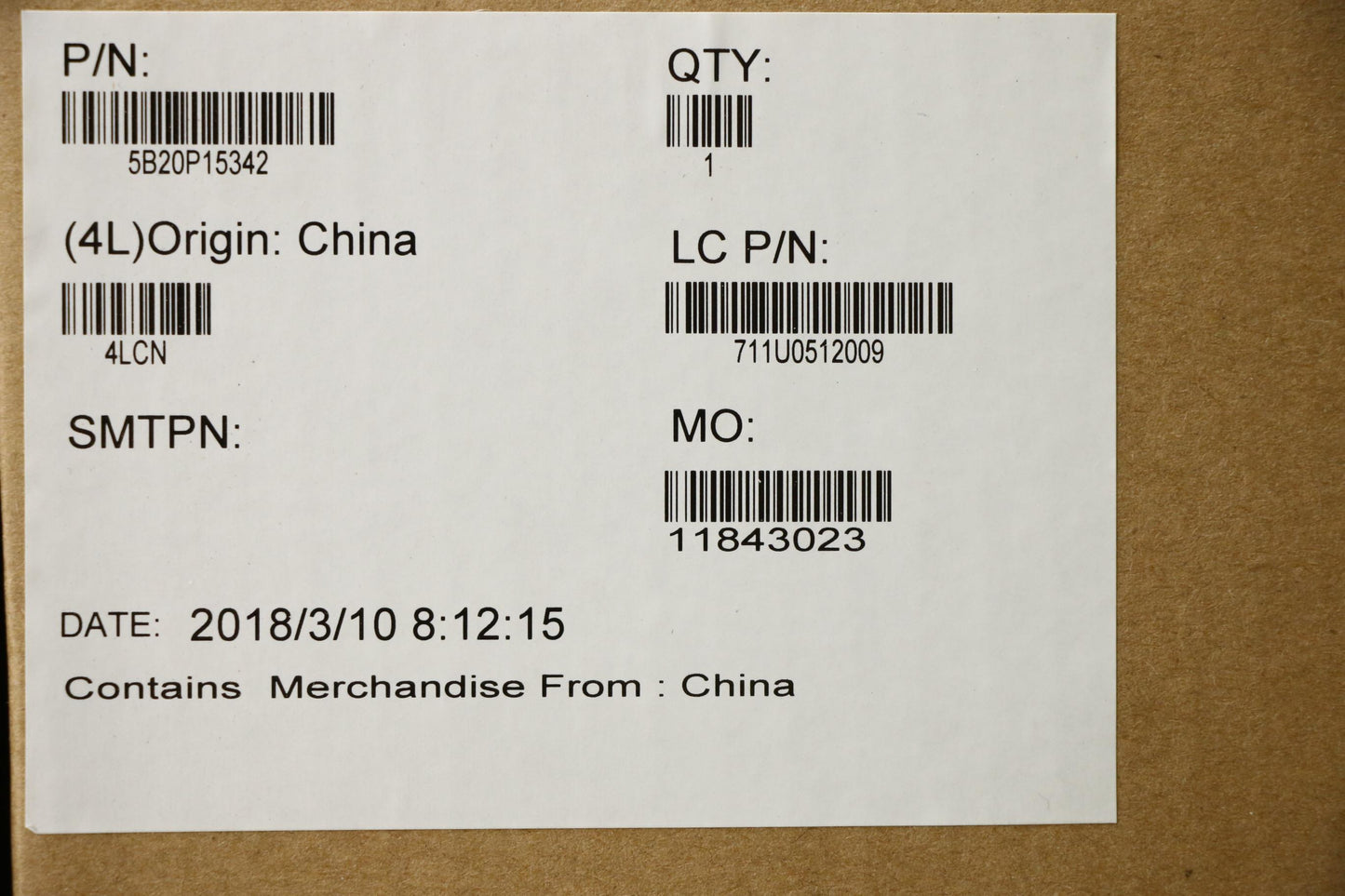Lenovo Mbl80Xw321A49120Umanfpnok - 5B20P15342