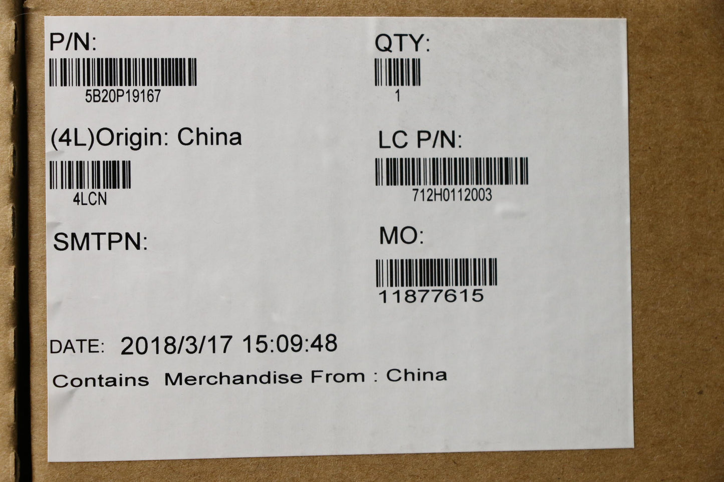 Lenovo Mbl80Xu A49120 Uma Win - 5B20P19167