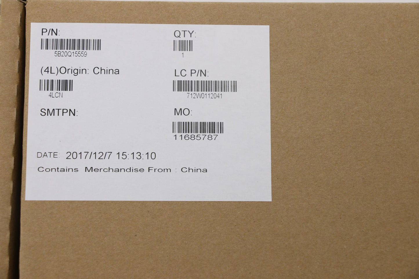 Lenovo Mbl81Bfi58250Uv4Gd4Gnfpwin - 5B20Q15559