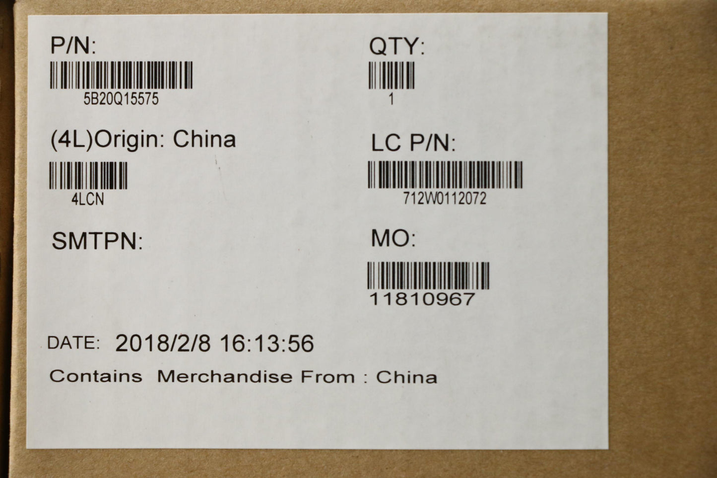 Lenovo Mbl81Bfi78550Uv4Gnramfpoptnok - 5B20Q15575