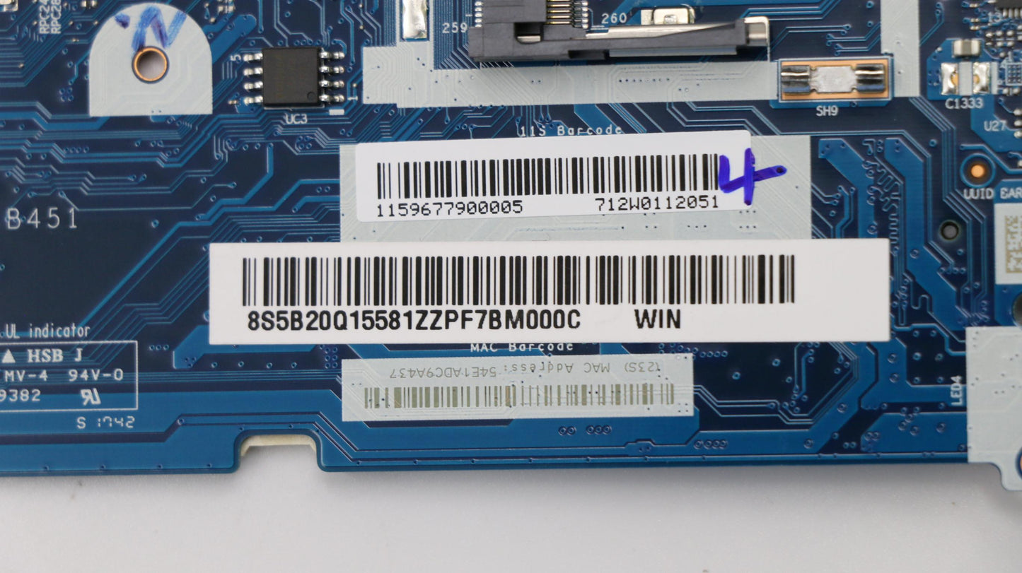 Lenovo Mbl81Bfi78550Uumanramnfpwin - 5B20Q15581