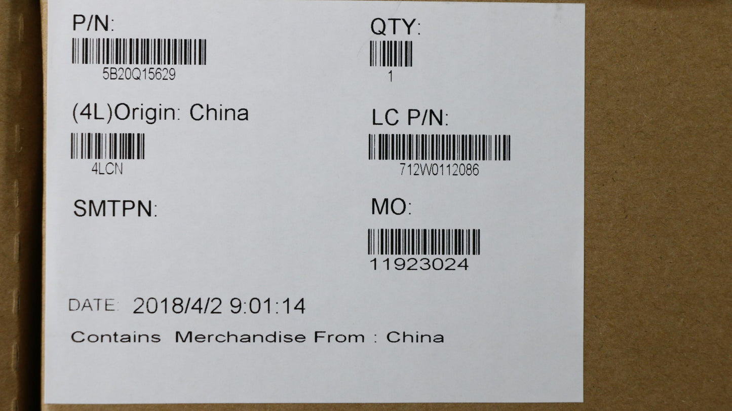 Lenovo Mb I7-8550U V4G4G Fp-Blk - 5B20Q15629