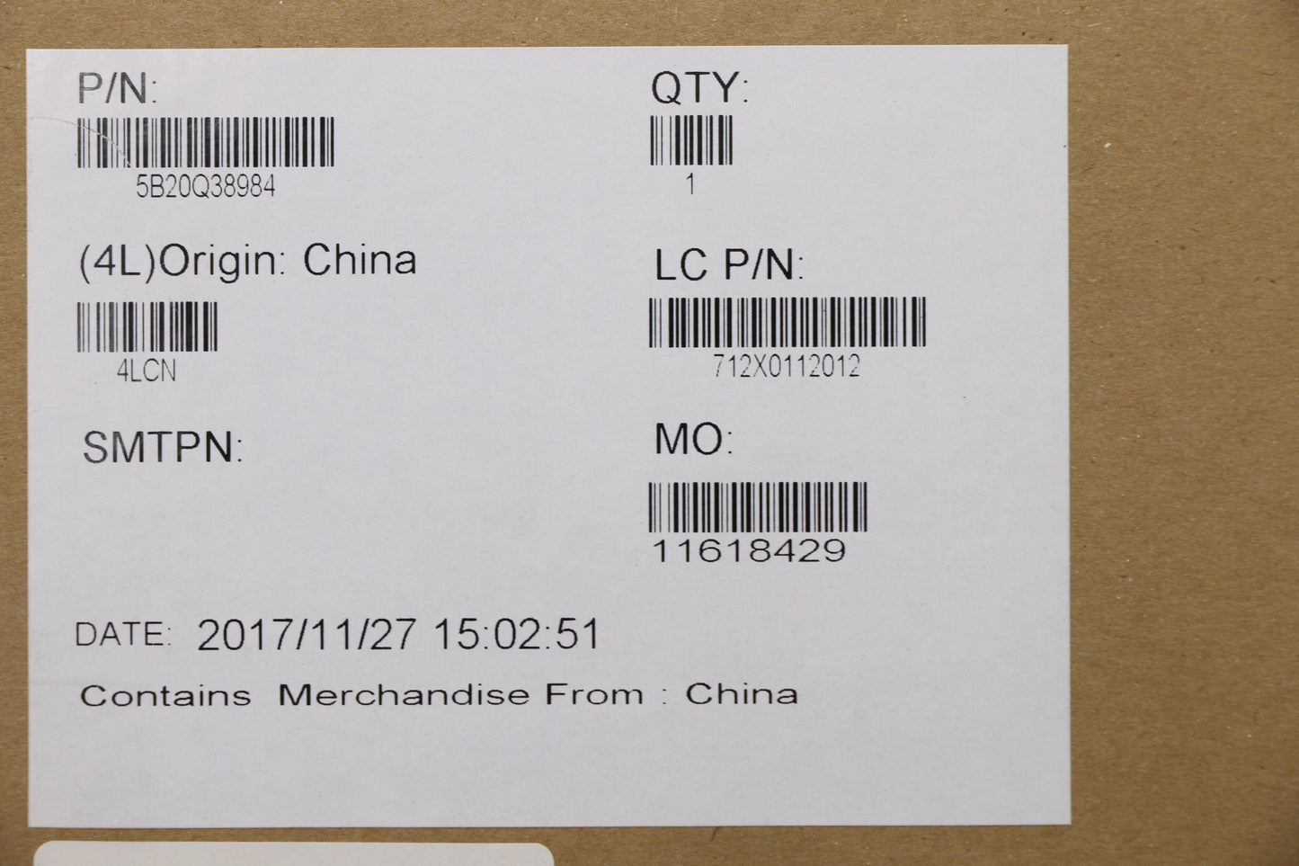 Lenovo Mbl81Bvi58250Uumad8Gnfpfhdwin - 5B20Q38984