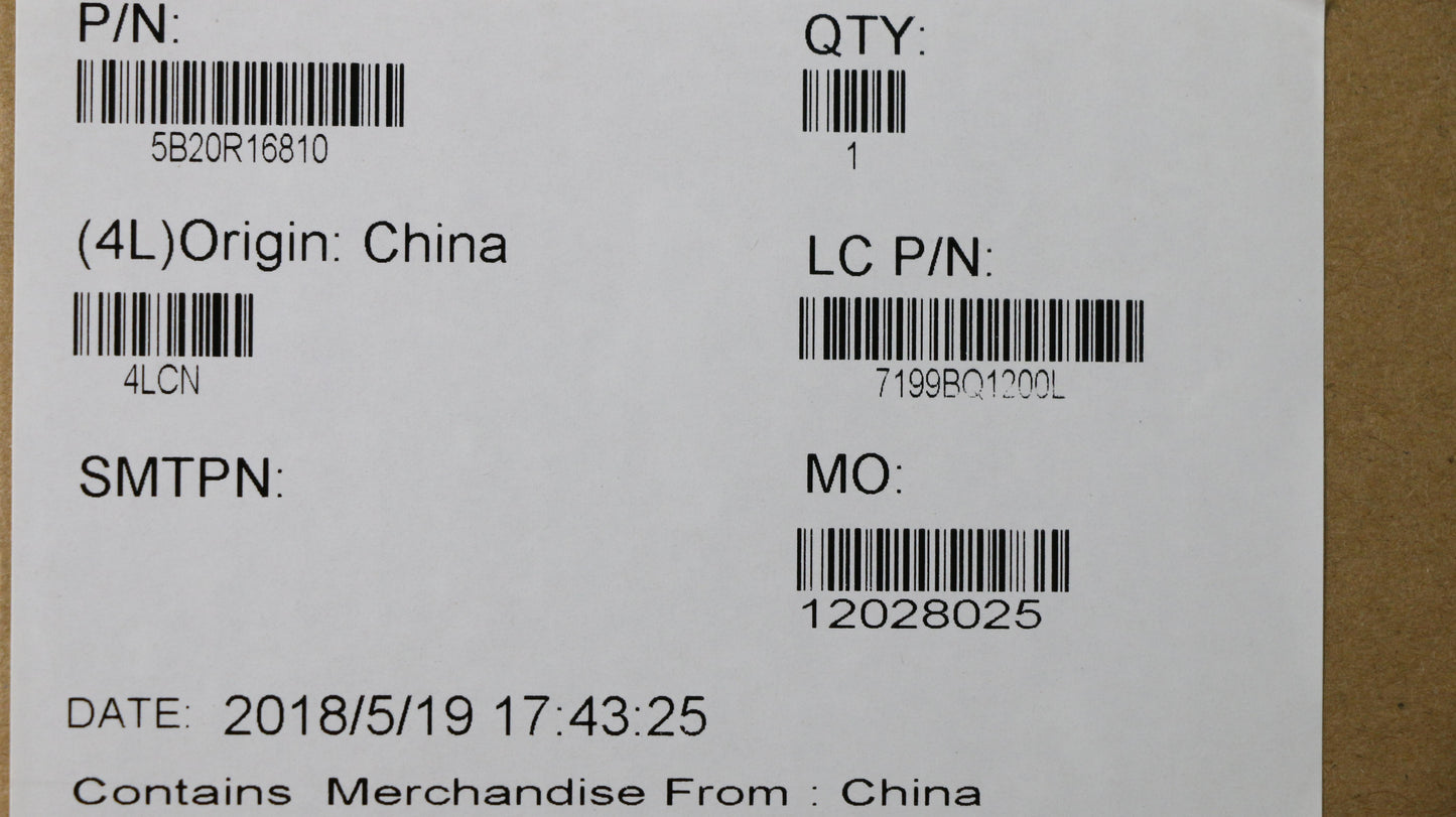 Lenovo System Board Planar Motherboar - 5B20R16810