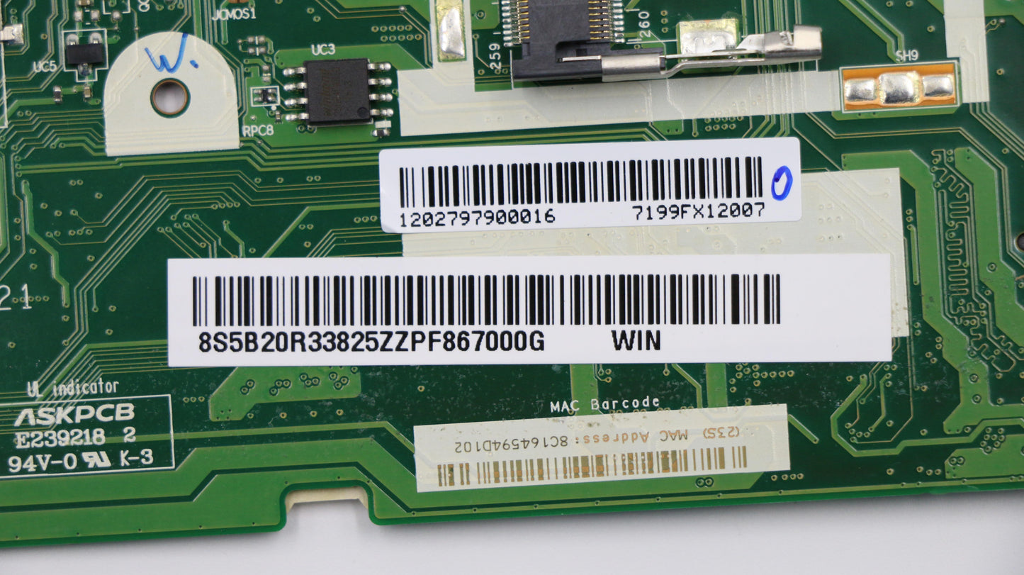 Lenovo System Board Planar Motherboar - 5B20R33825
