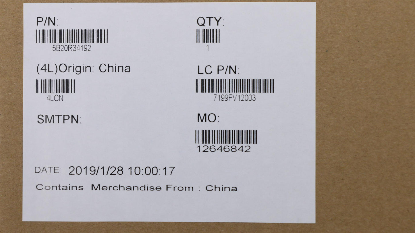 Lenovo System Board Planar Motherboar - 5B20R34192