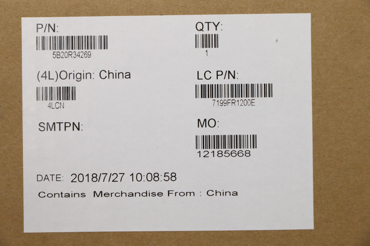 Lenovo System Board Planar Motherboar - 5B20R34269