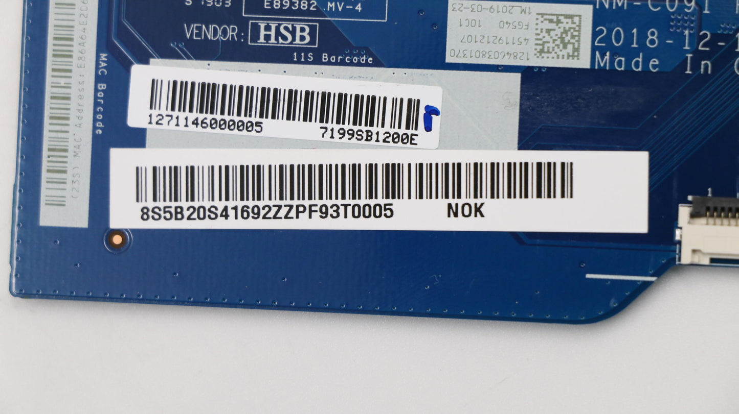 Lenovo Fg540 Mb I58265U Uma D4G-Blk - 5B20S41692