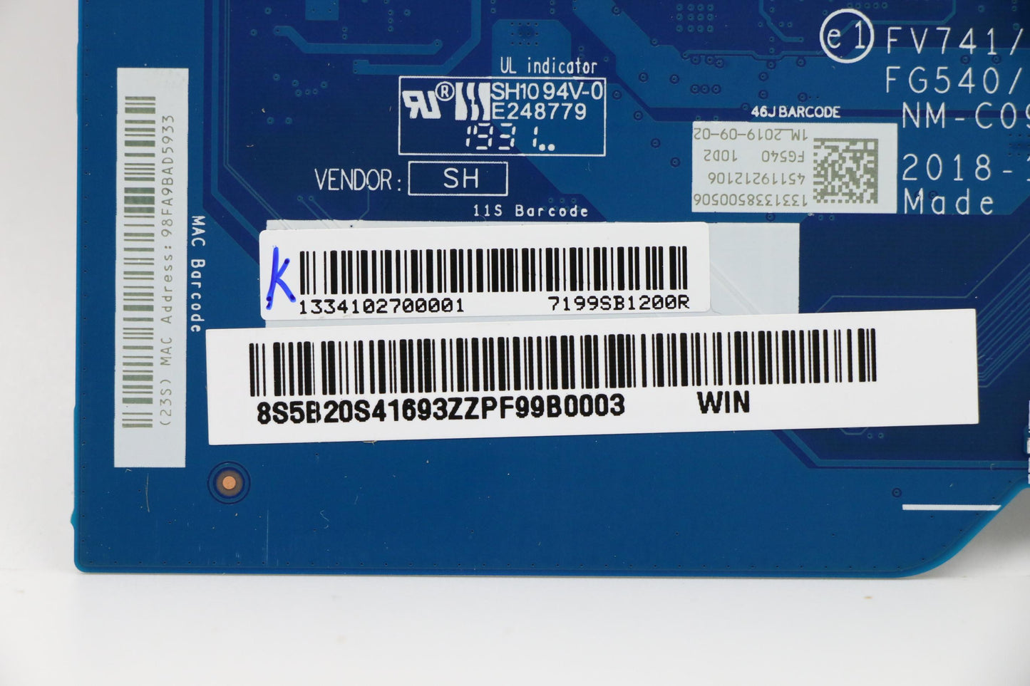 Lenovo Fg540 Mb I78565U Uma D4G-Win - 5B20S41693