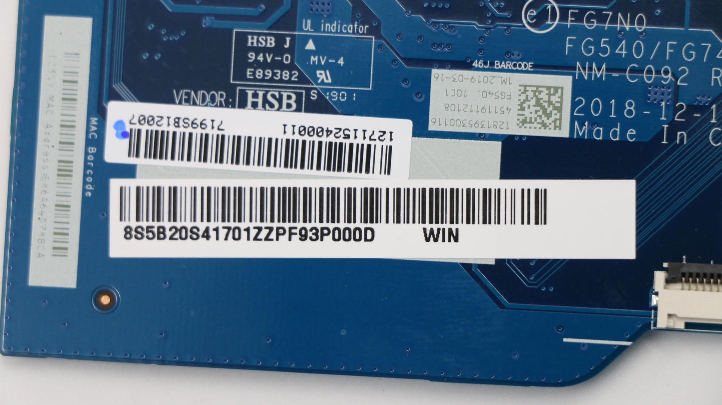 Lenovo Fg540 Mb I58265Umx110 V2Gd4G-W - 5B20S41701