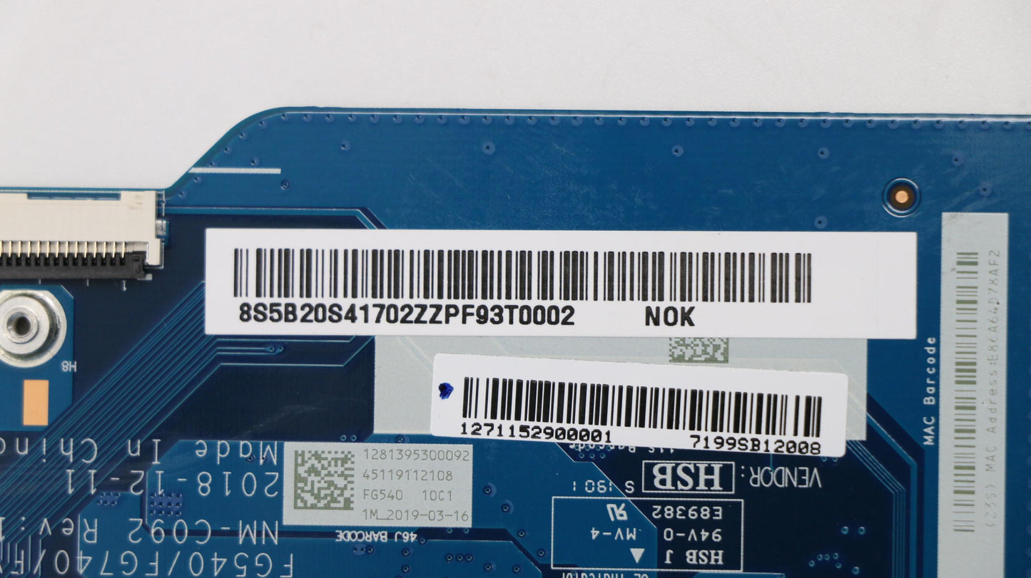 Lenovo Fg540 Mb I58265Umx110 V2Gd4G-B - 5B20S41702