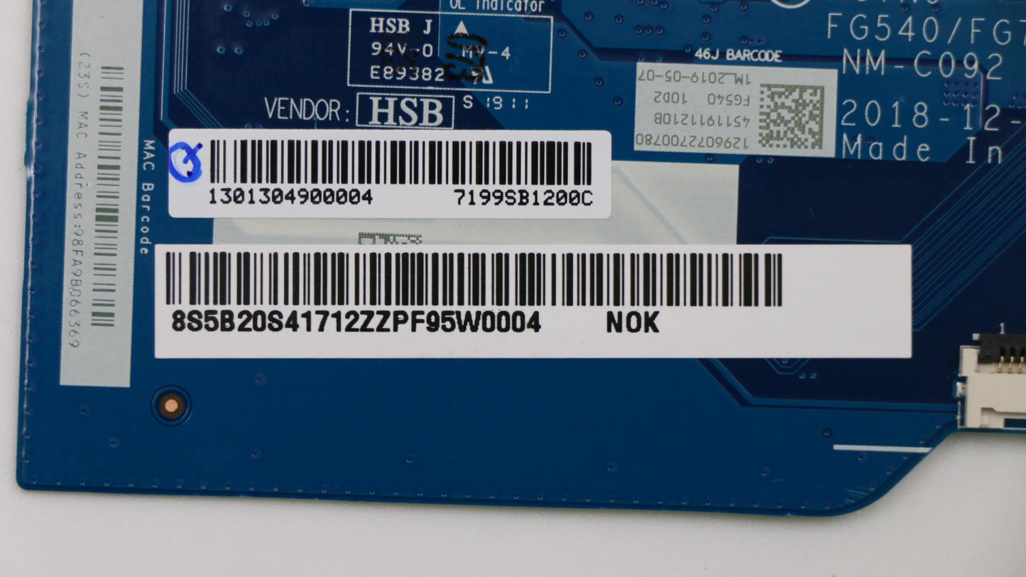 Lenovo Fg540 Mb I58265U N17S V2G-Blk - 5B20S41712