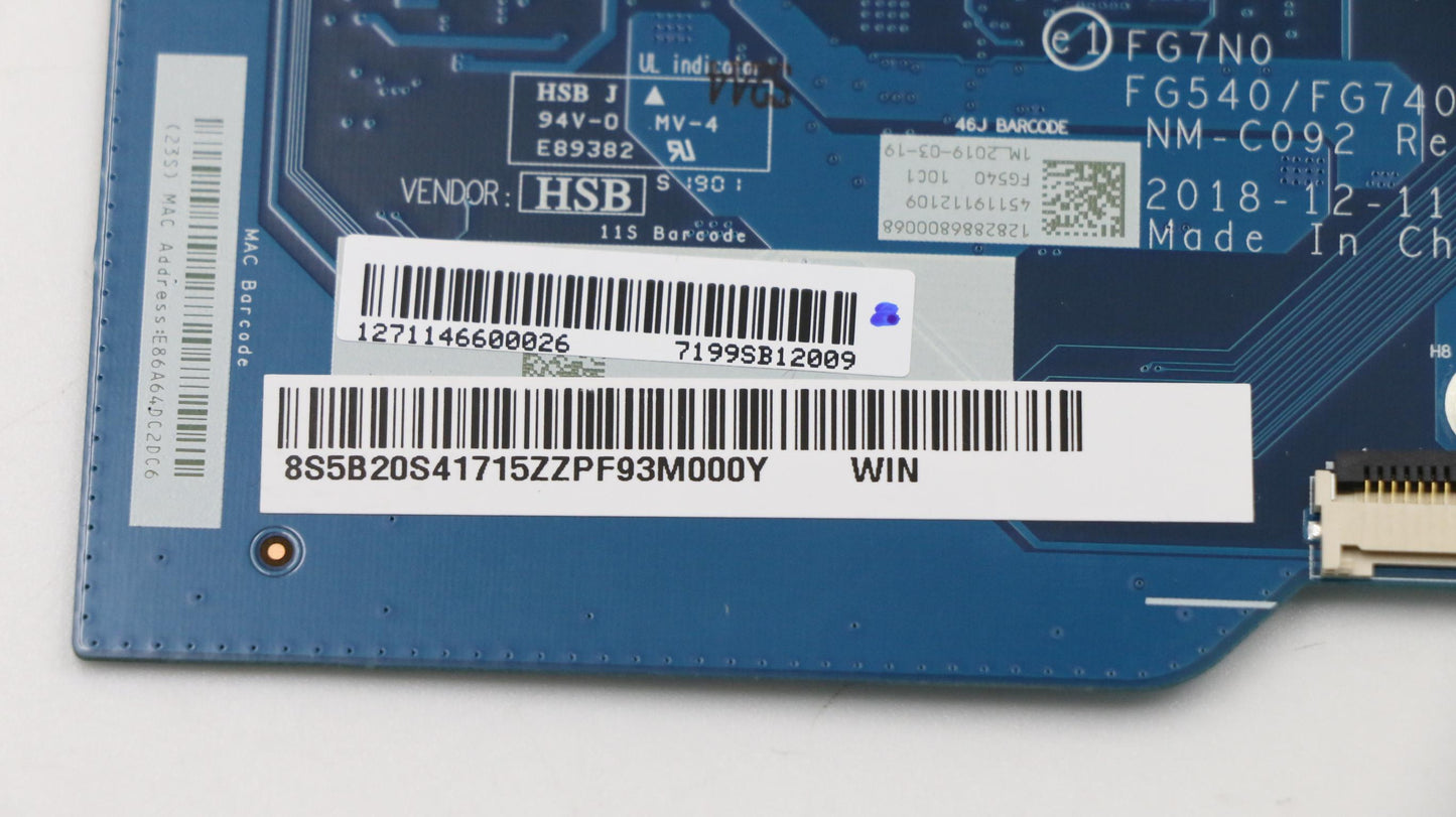 Lenovo Fg540 Mb I58265U N17S V2Gd4G-W - 5B20S41715