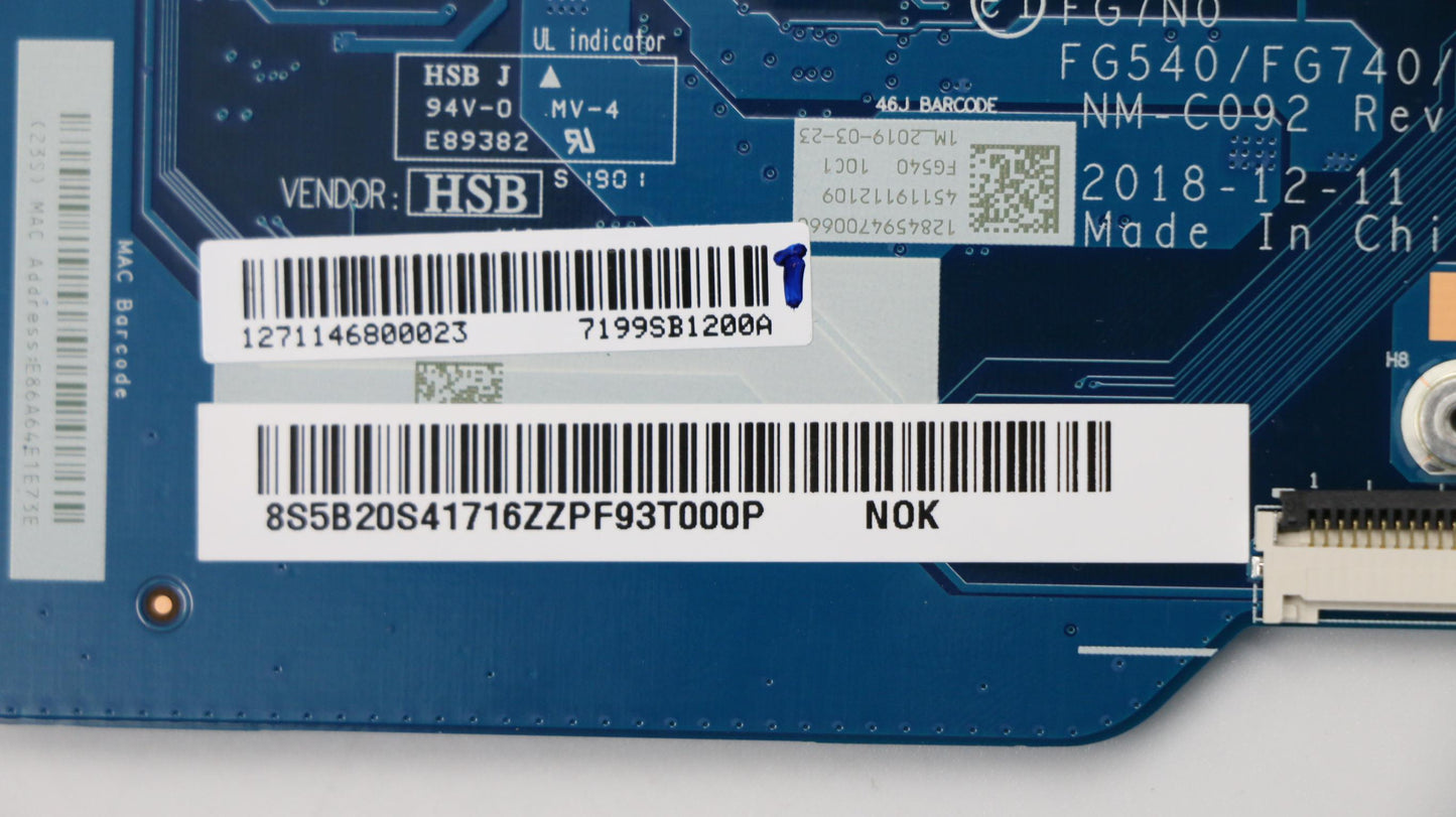 Lenovo Fg540 Mb I58265U N17S V2Gd4G-B - 5B20S41716