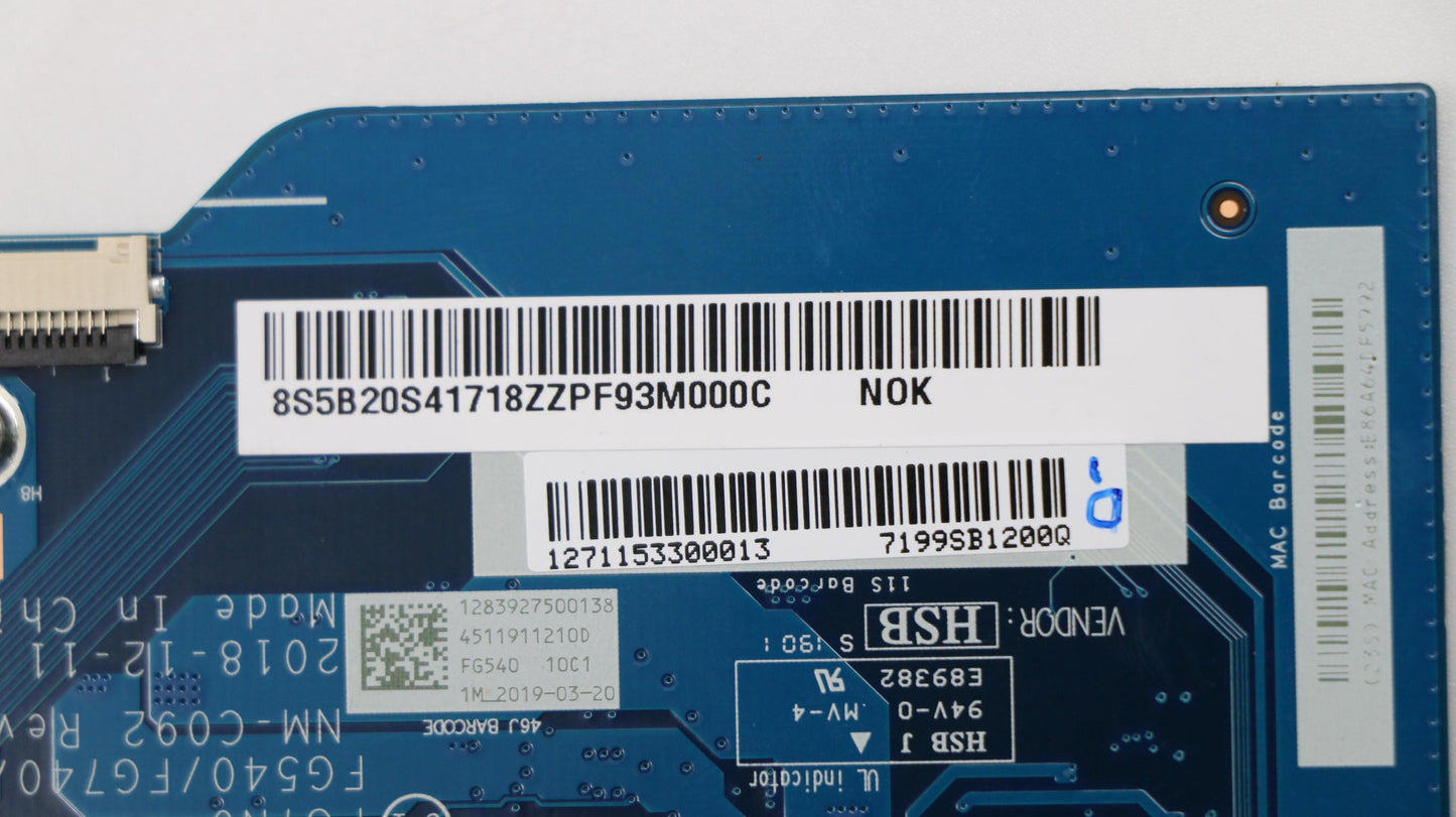 Lenovo Fg540 Mb I78565U N17S V2Gd4G-B - 5B20S41718