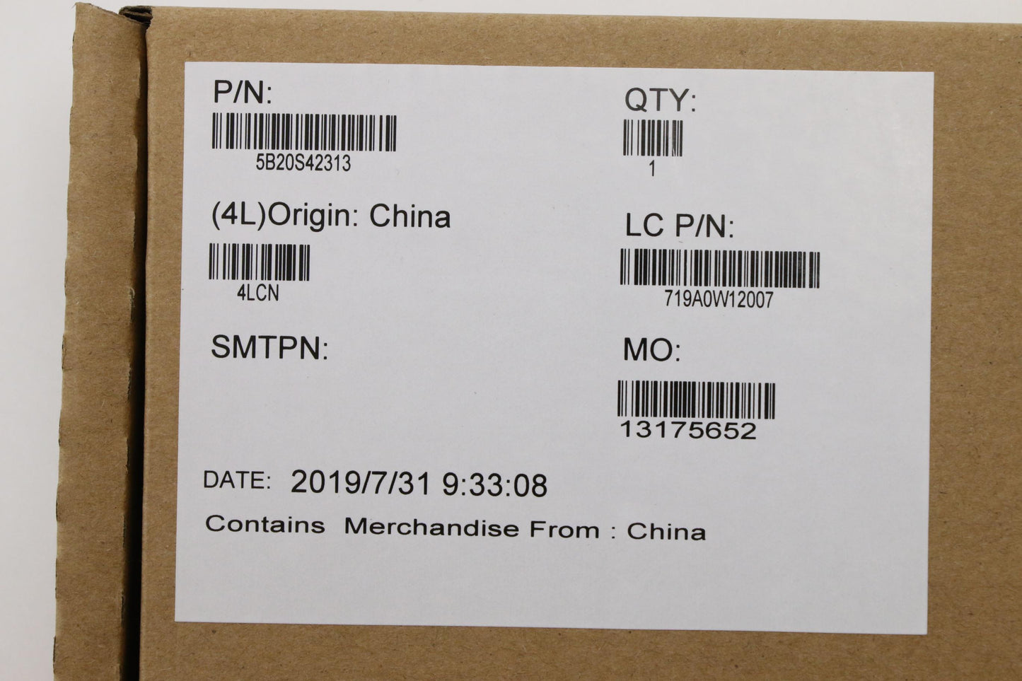 Lenovo Fg541 Mb I79750Hgtx10503G0G-Wi - 5B20S42313
