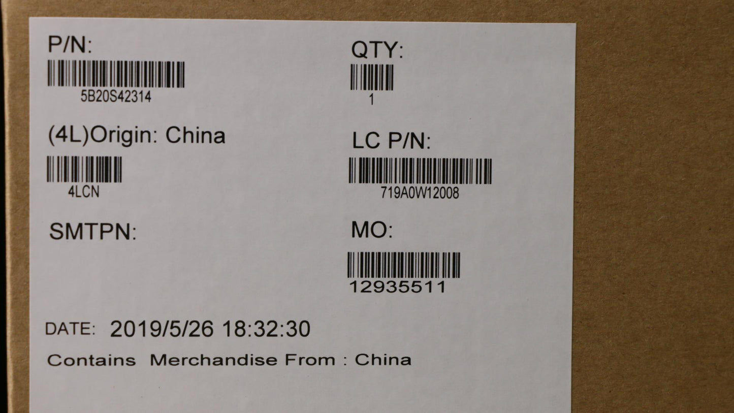 Lenovo Fg541 Mb I79750Hgtx10503G0G-Bl - 5B20S42314