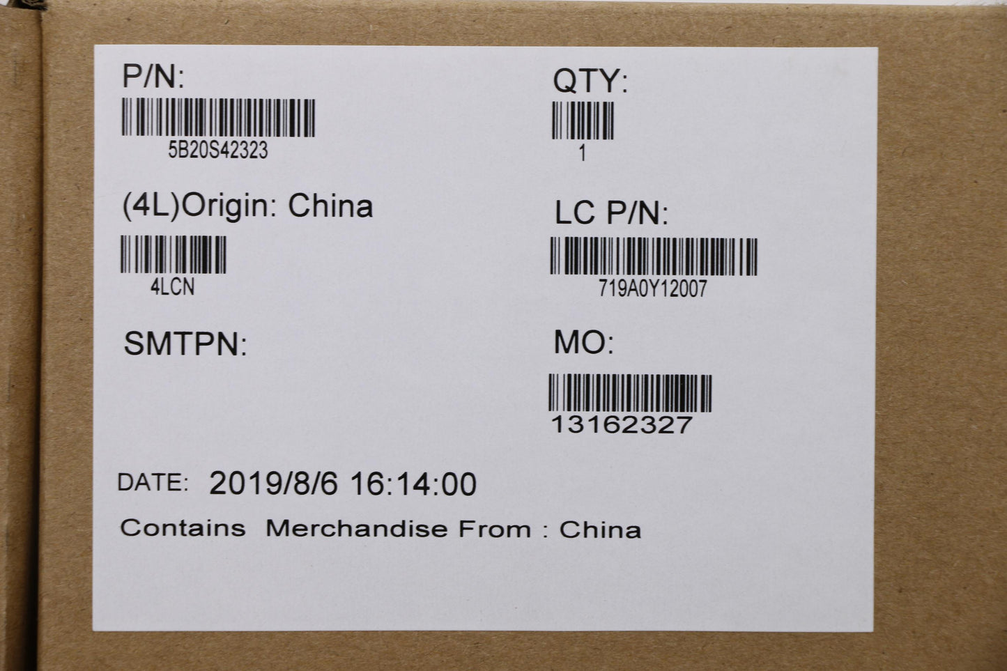 Lenovo Nmc361 I59300H N18P Dis G04G4G - 5B20S42323