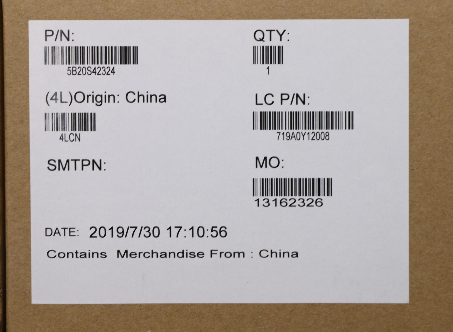 Lenovo Nmc361 I59300H N18P Dis G04G4G - 5B20S42324