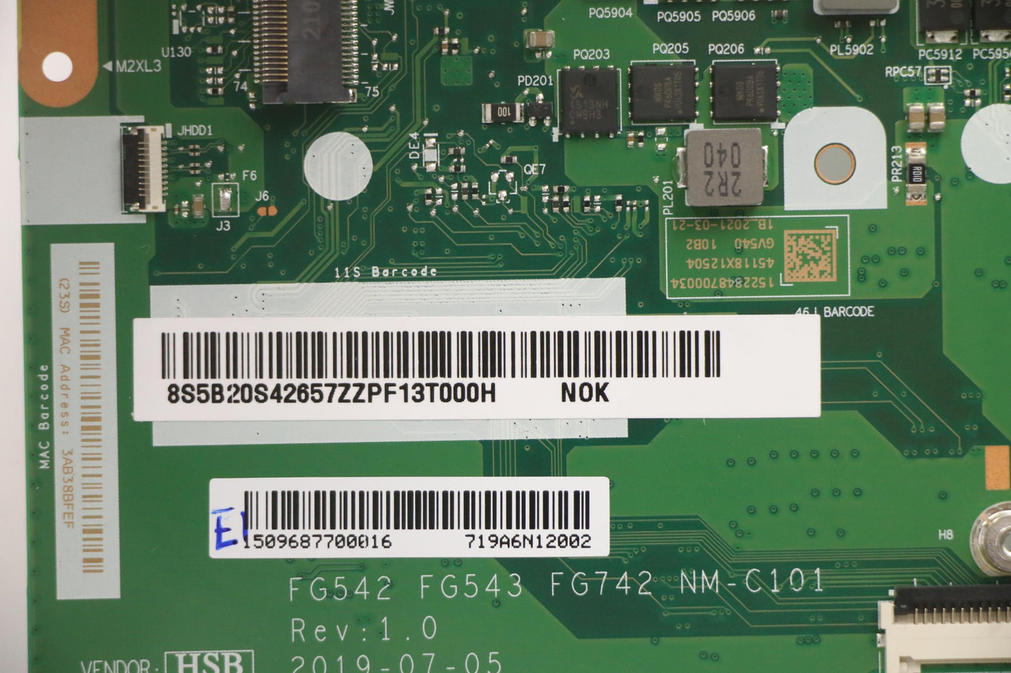 Lenovo Pcba Mb Nmc101 Gv540 R53500U_U - 5B20S42657